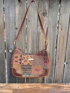 Rosetti Multicolor Woven Hobo Shoulder Bag